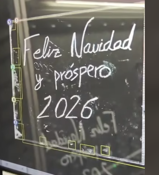 OUR GLASS INSPECTOR WISHES YOU A MERRY CHRISTMAS AND A HAPPY NEW YEAR 2026